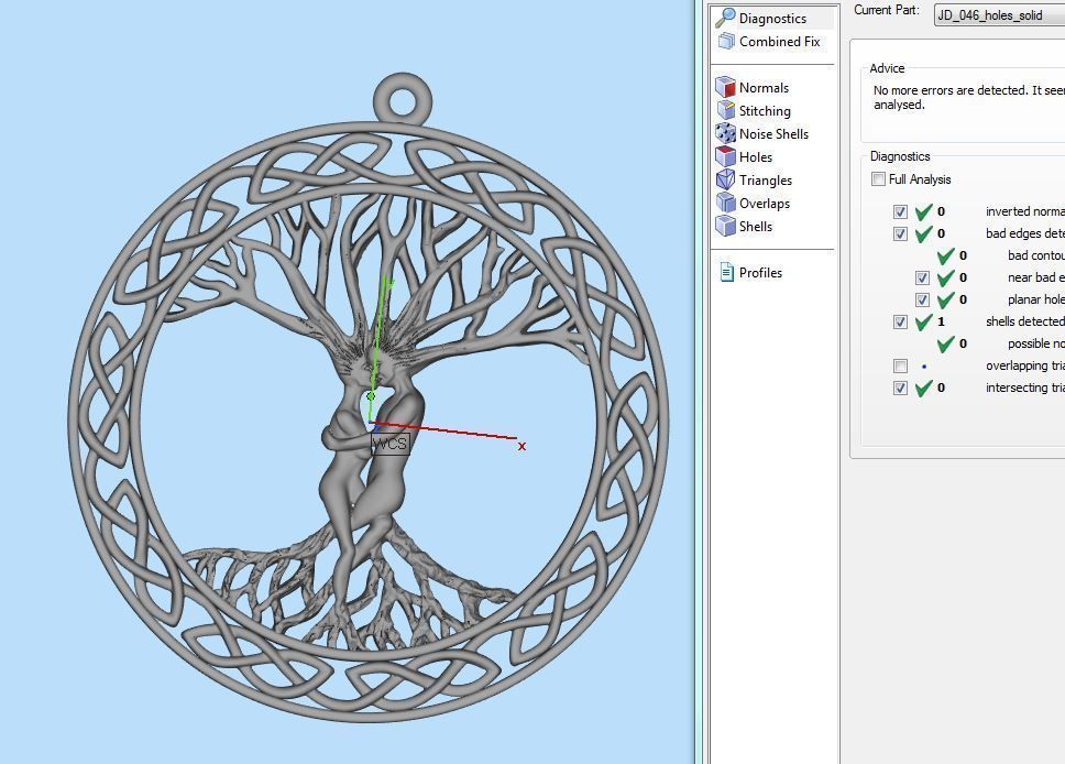 tree of life silver pendant 3D print model_6