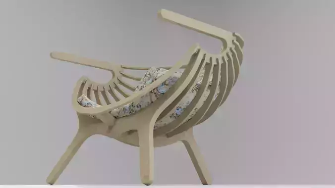 wooden chair and pillow