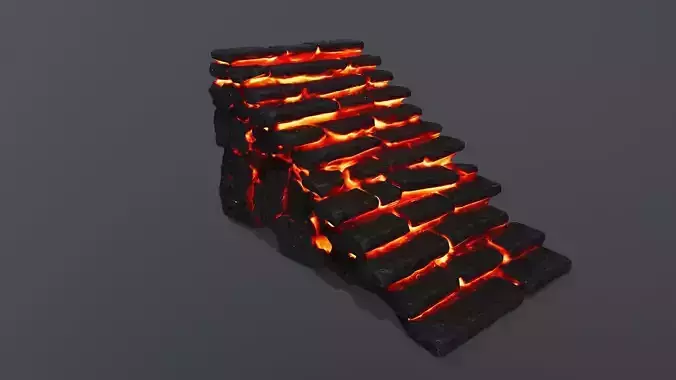 stairs pile of lava