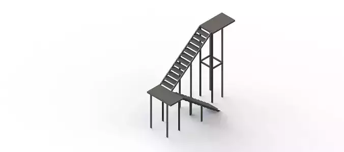 Stairs metal ladder