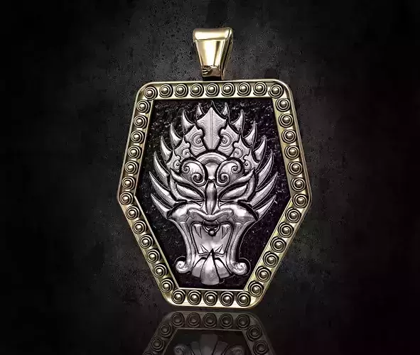 Aztec Devil Mask  pendant 3D print model