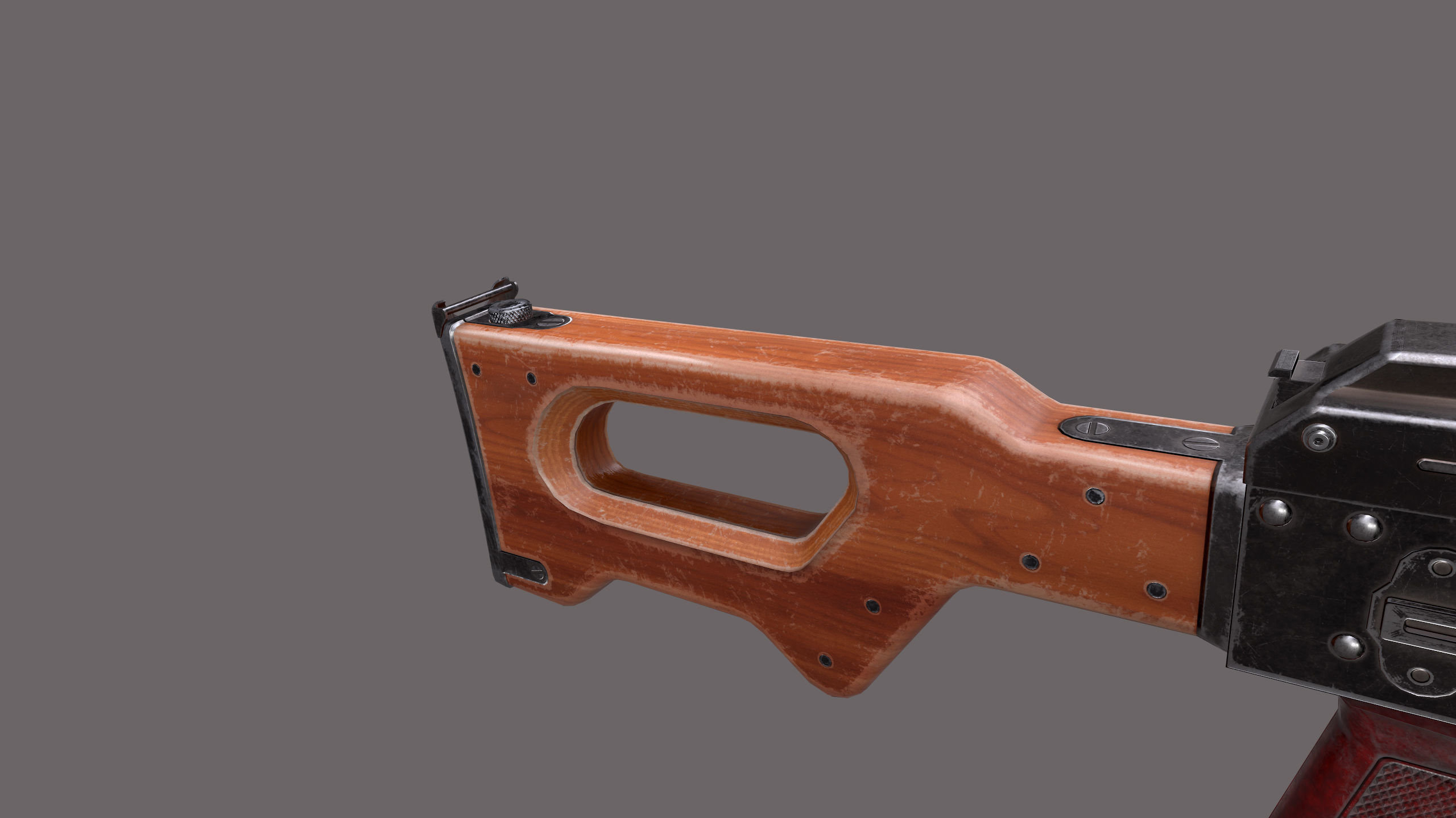 PKM Machine Gun Low-poly 3D model_6