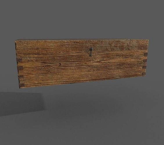 Old chest Low-poly 3D model