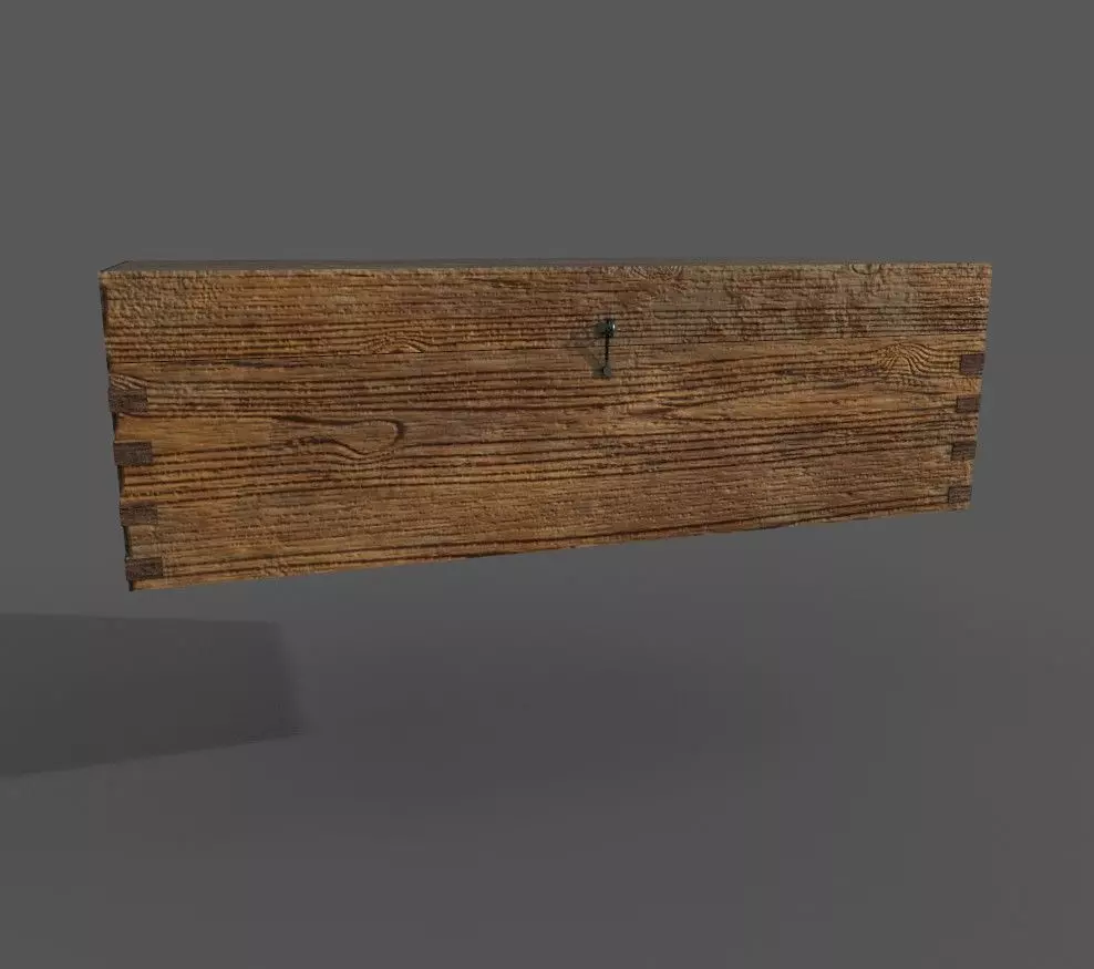 Old chest Low-poly 3D model