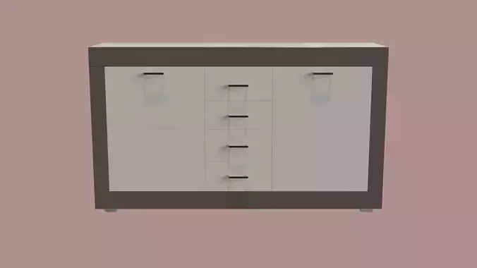 Modern white-grey furniture Commode