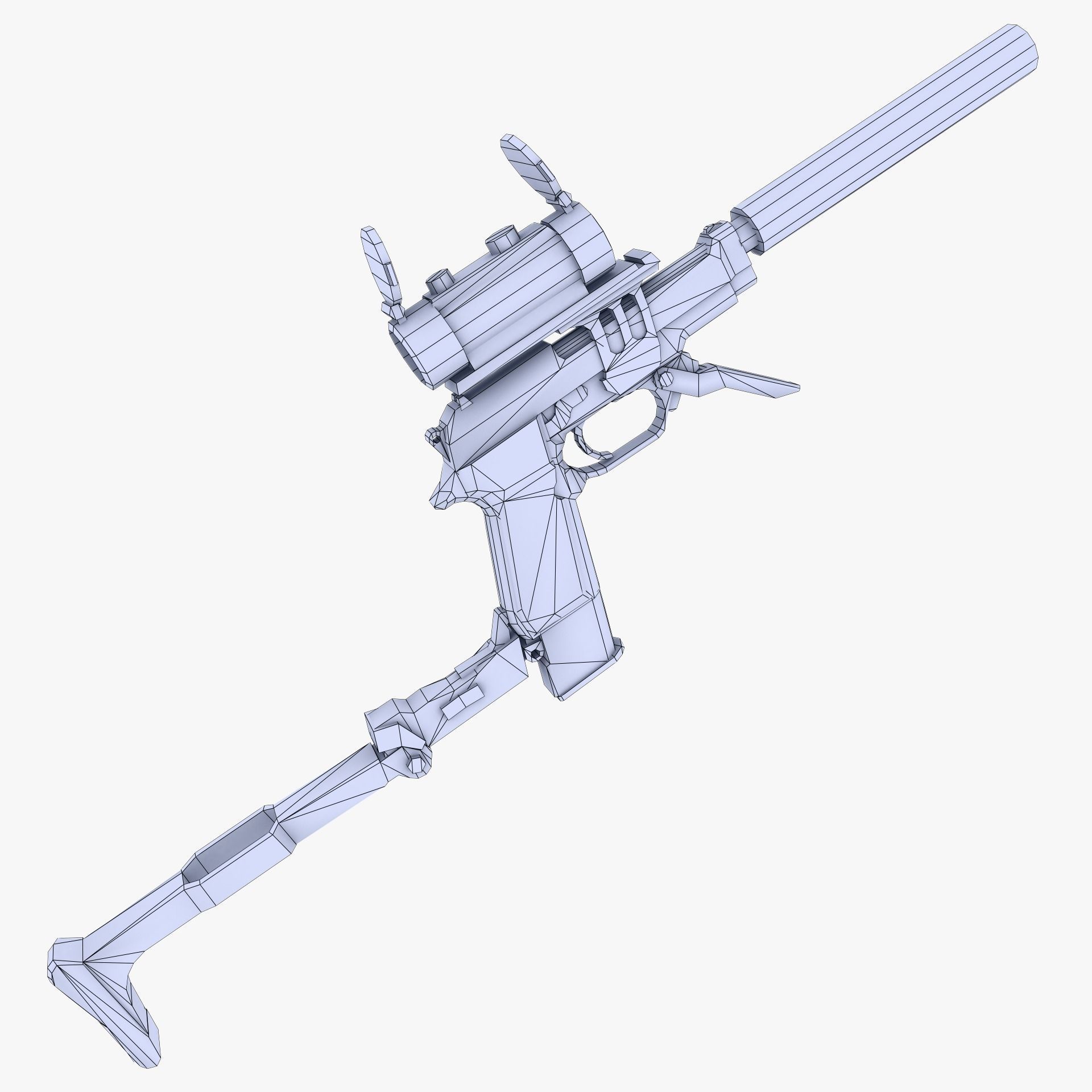 M93 Raffica modded Low-poly 3D model_3