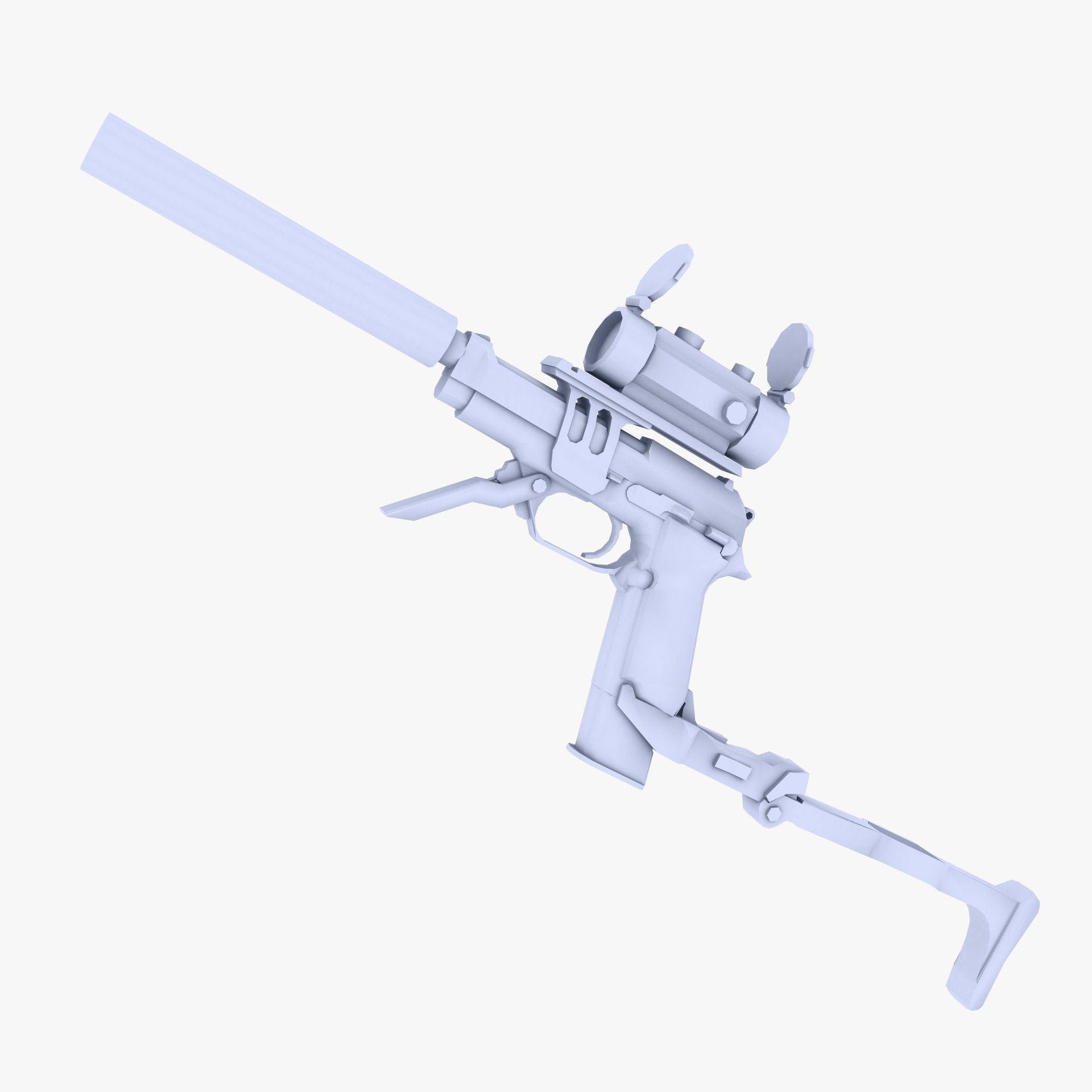 M93 Raffica modded Low-poly 3D model_1