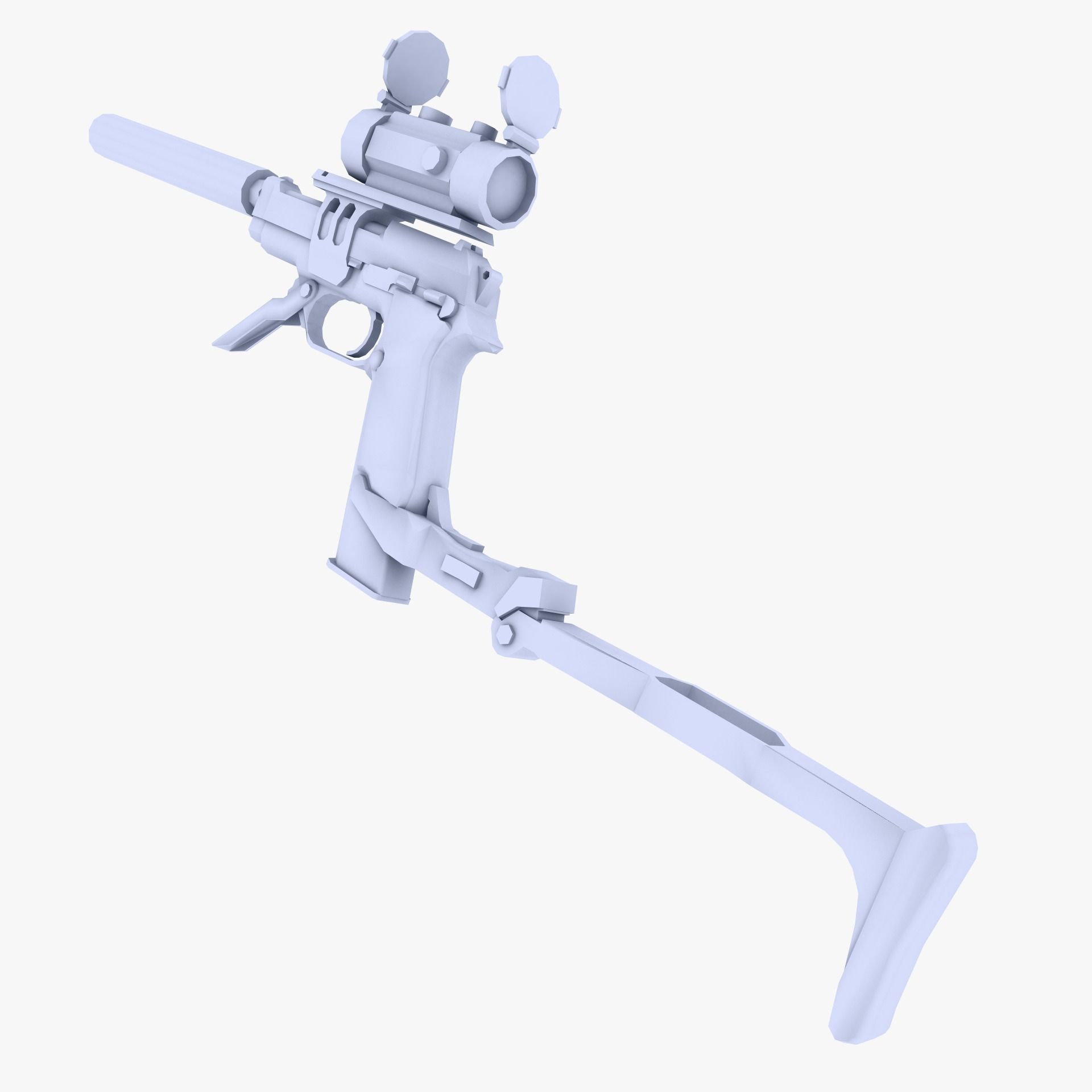 M93 Raffica modded Low-poly 3D model_2