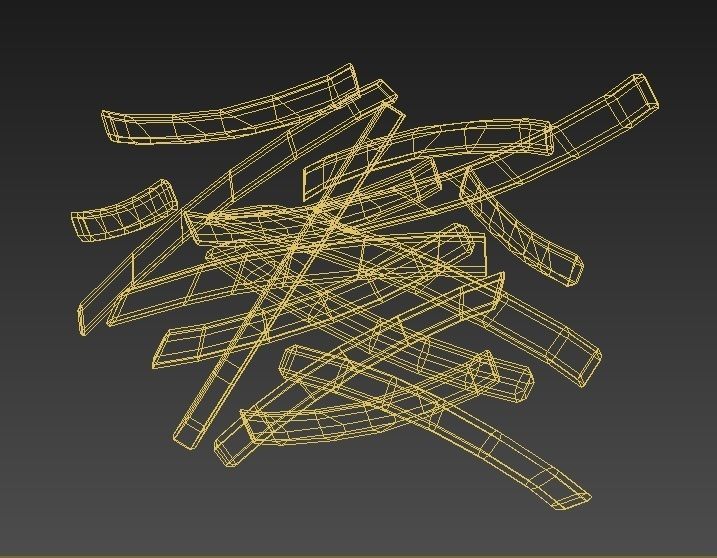 French Potato Fries Low-poly 3D model_2