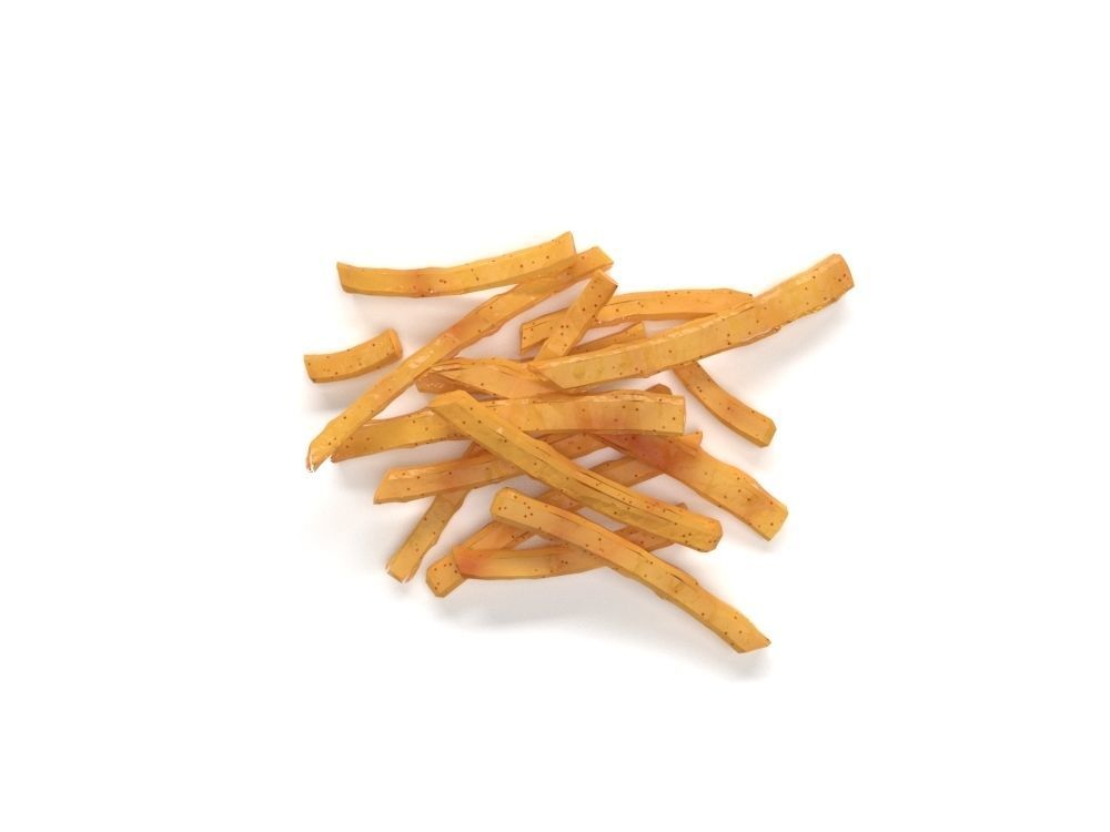 French Potato Fries Low-poly 3D model_1