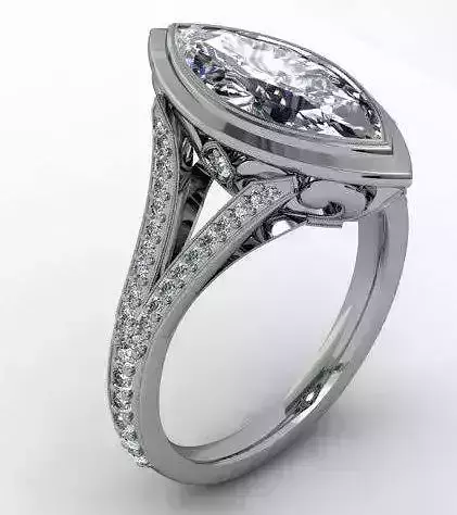 Etoile Marquise Engagement Ring