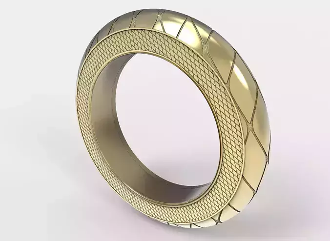 Simple diamond pattern ring 