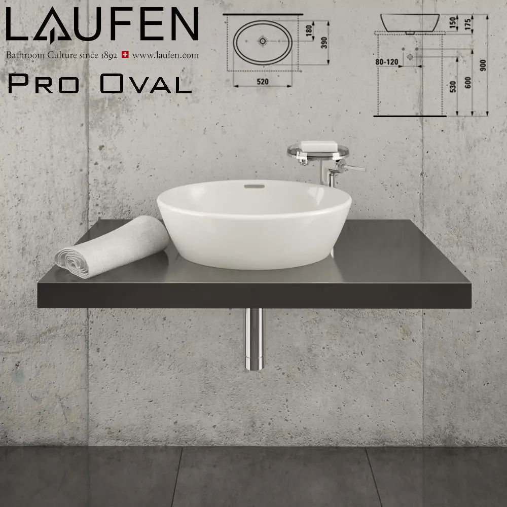 Laufen Pro Oval 812964 3D model_0