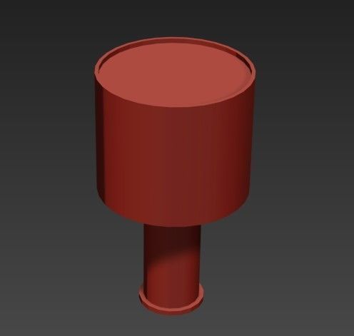 Eliot Bone Tile Table lamp with Linen Shade 3D model_5