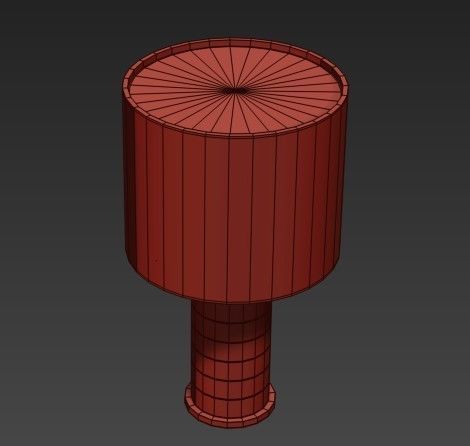 Eliot Bone Tile Table lamp with Linen Shade 3D model_1