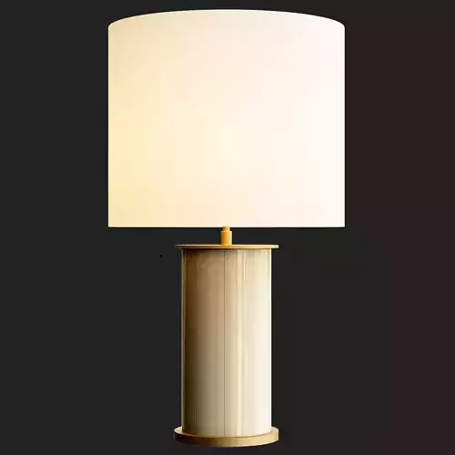 Eliot Bone Tile Table lamp with Linen Shade