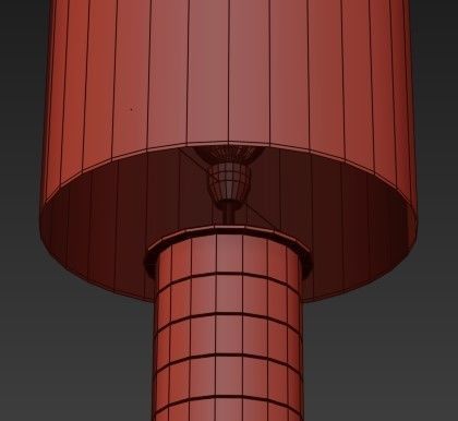 Eliot Bone Tile Table lamp with Linen Shade 3D model_3