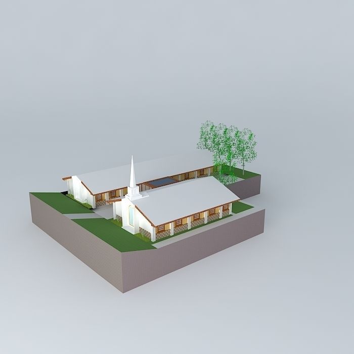 LDS. Mormon meeting center. Chapel Nuevo Laredo, Tamaulipas, ... Free 3D model