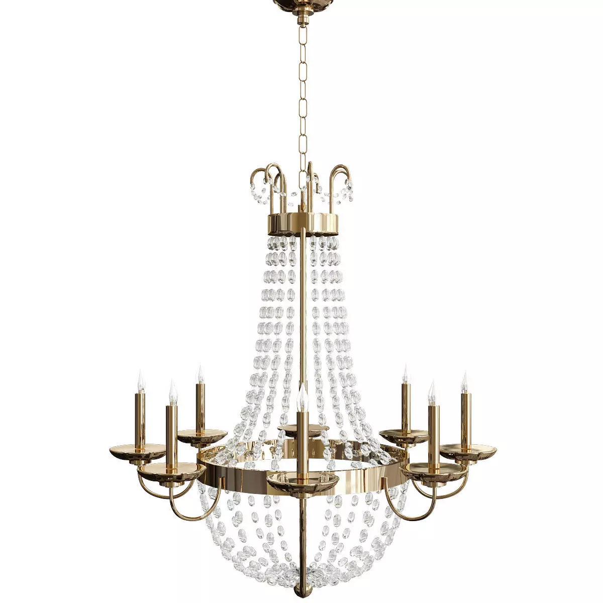 Paris Flea Market Large 8 Light Chandelier 3D model_0