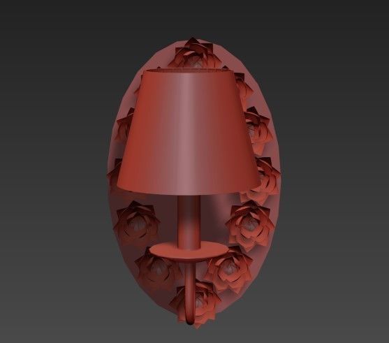 Porcelain Flower Sconce 3D model_6