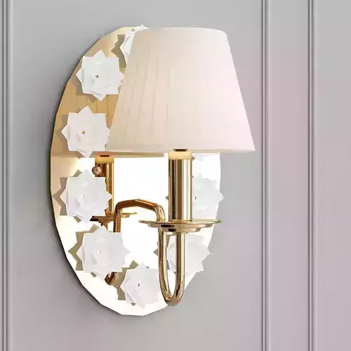 Porcelain Flower Sconce 3D model