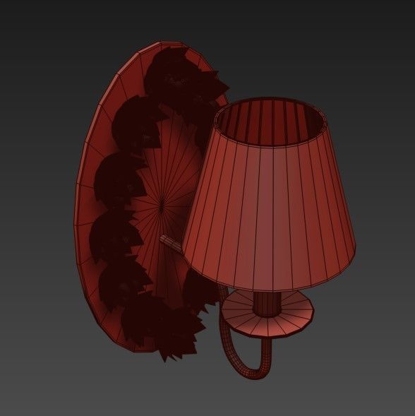 Porcelain Flower Sconce 3D model_1