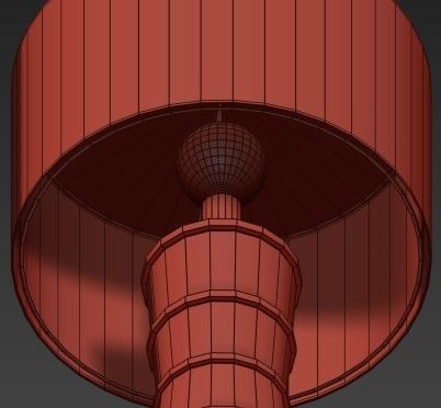 Pillar Table Lamp 3D model_2