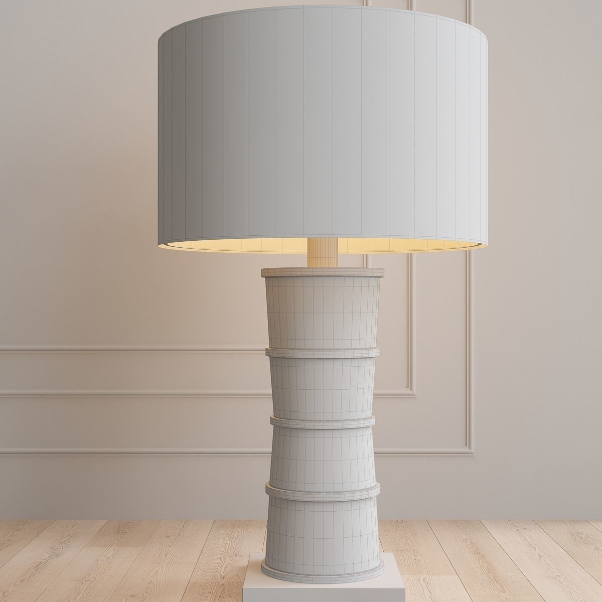 Pillar Table Lamp 3D model_7