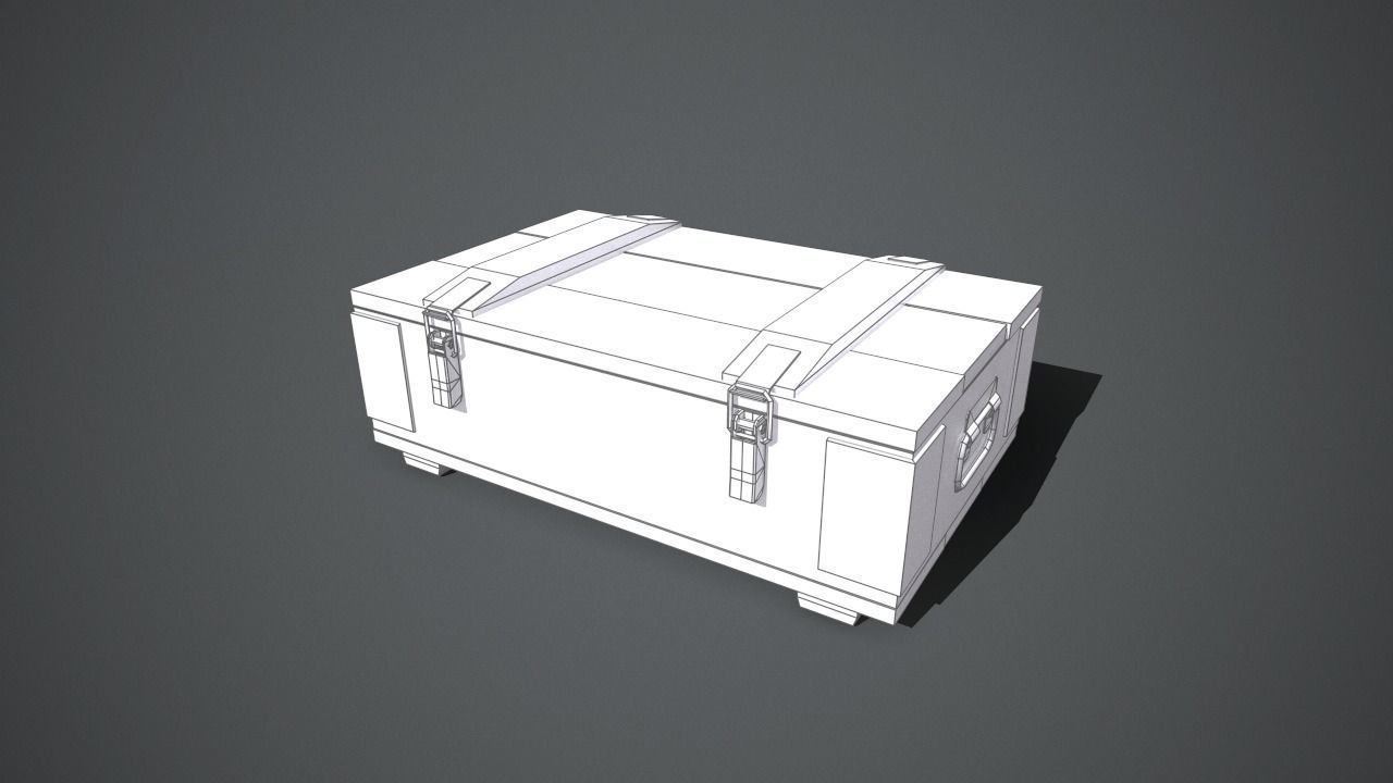 Army grenade box Low-poly 3D model_4
