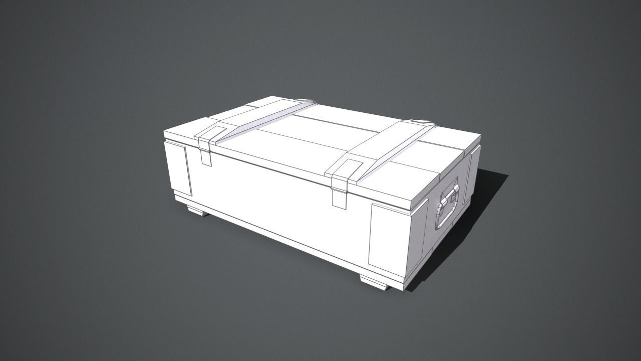 Army grenade box Low-poly 3D model_6