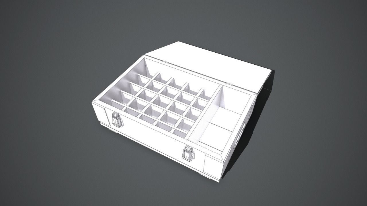 Army grenade box Low-poly 3D model_8