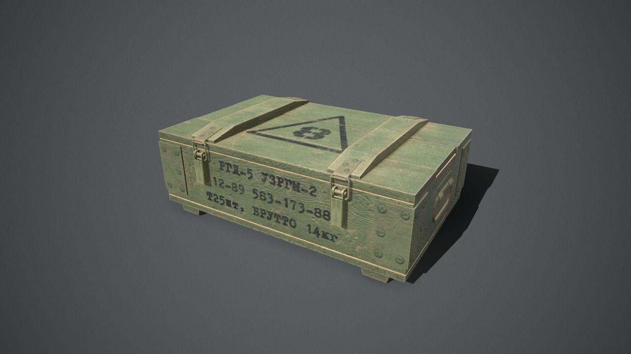 Army grenade box Low-poly 3D model_3