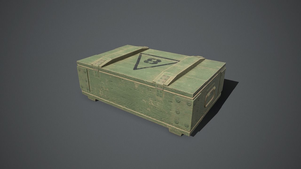 Army grenade box Low-poly 3D model_5