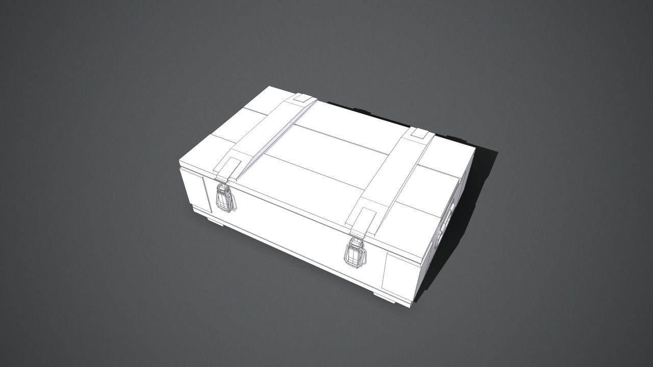 Army grenade box Low-poly 3D model_2