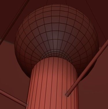 Adesso floor lamp with brass base and shade 3D model_7