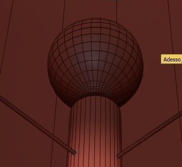 Adesso floor lamp with brass base and shade 3D model_3