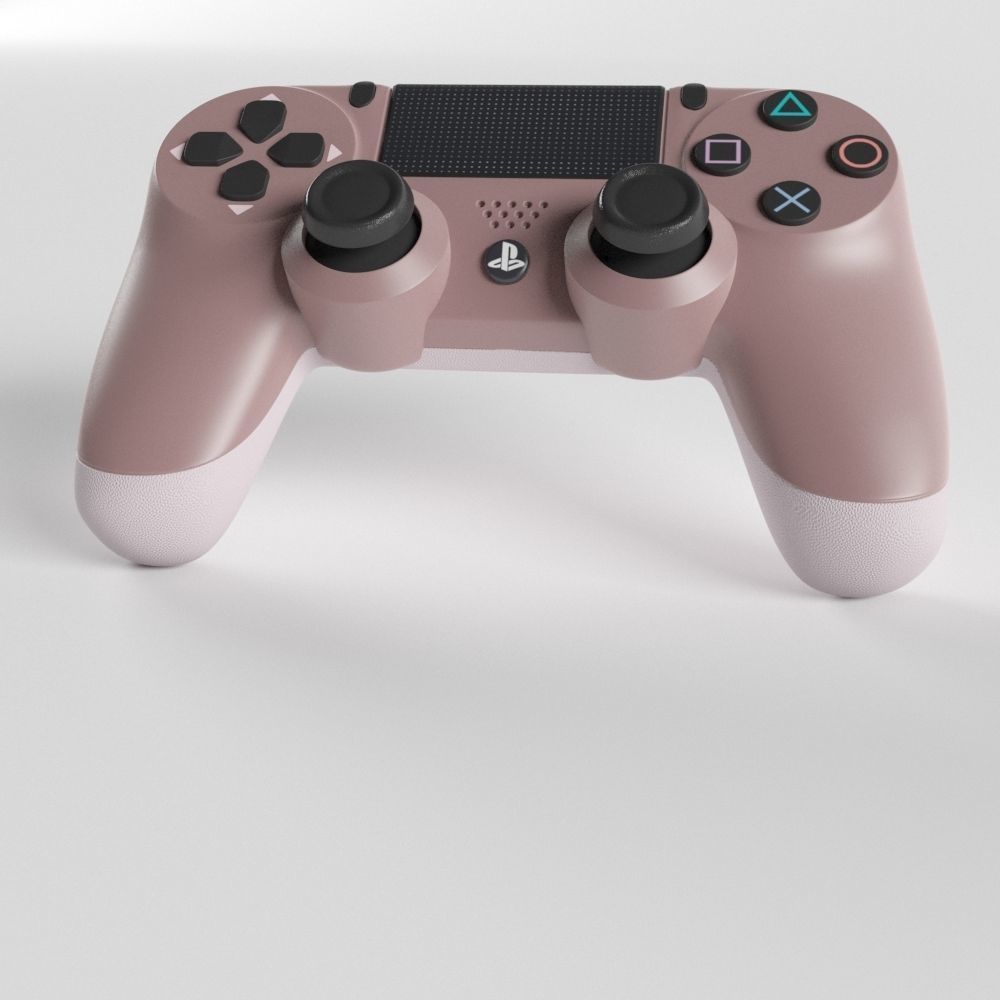 Sony PlayStation 4 DualShock Controller Rose Gold Edition 3D model_11