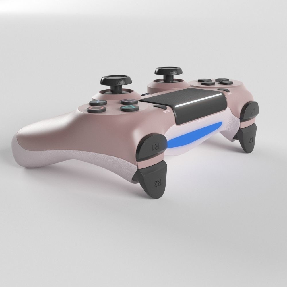 Sony PlayStation 4 DualShock Controller Rose Gold Edition 3D model_10