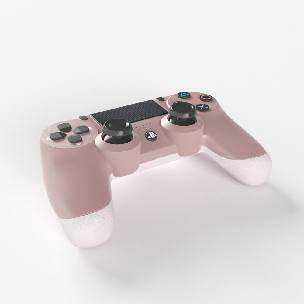 Sony PlayStation 4 DualShock Controller Rose Gold Edition 3D model_1