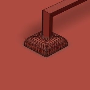 HANGING GLASS SHADE BRASS FINISH TABLE LAMP 3D model_2