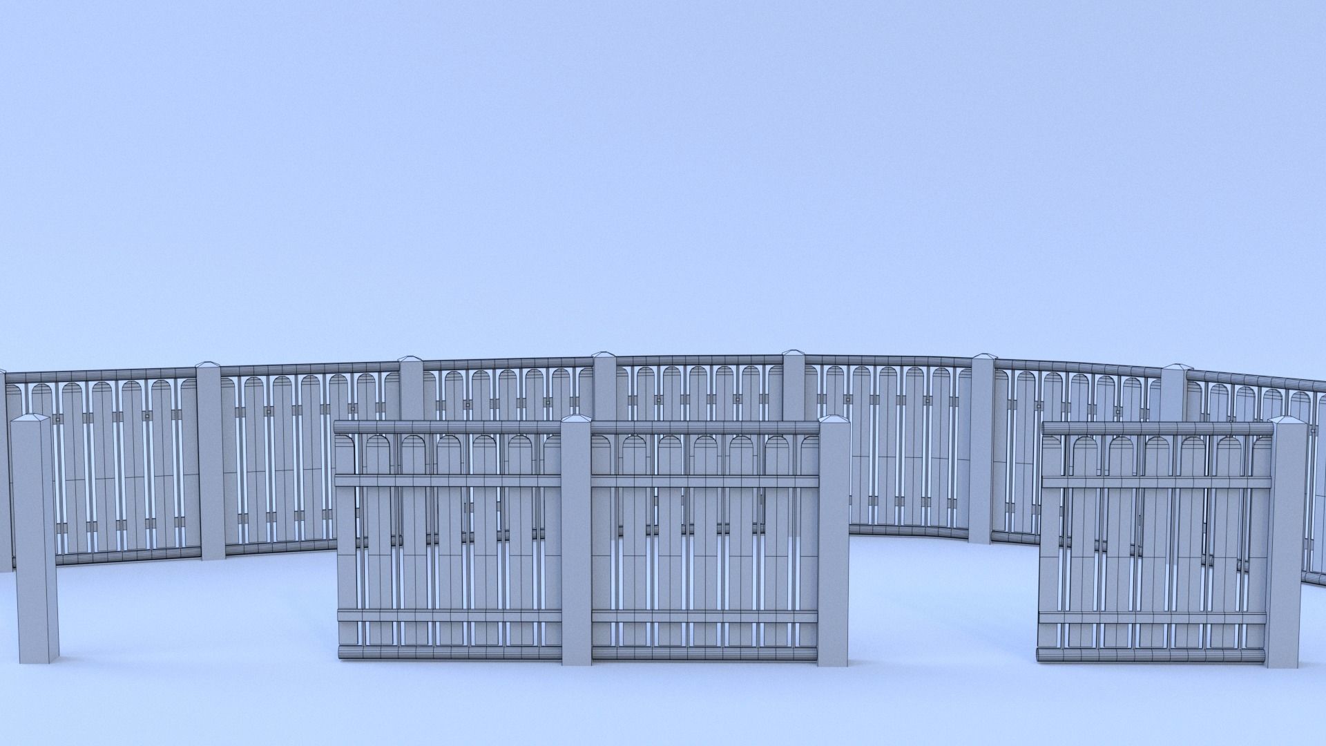 Fence 3D model_16