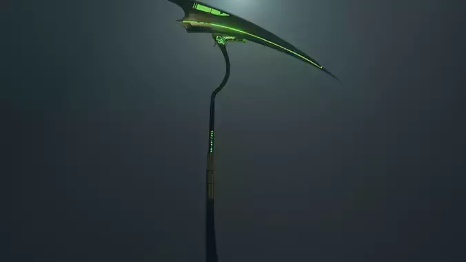 3D Gameready Prop - The Dark Scythe  Low-poly 3D model