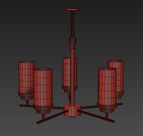 Maxim Lighting 10205ftsn Corona 5 Light Chandelier Atg 3D model_1