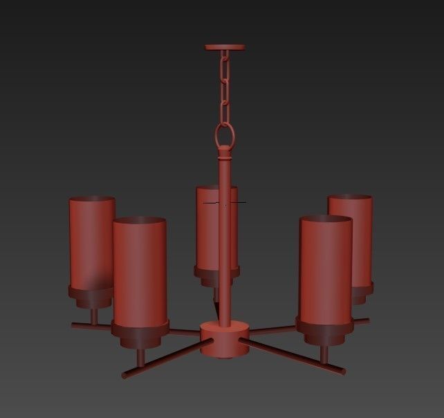 Maxim Lighting 10205ftsn Corona 5 Light Chandelier Atg 3D model_6