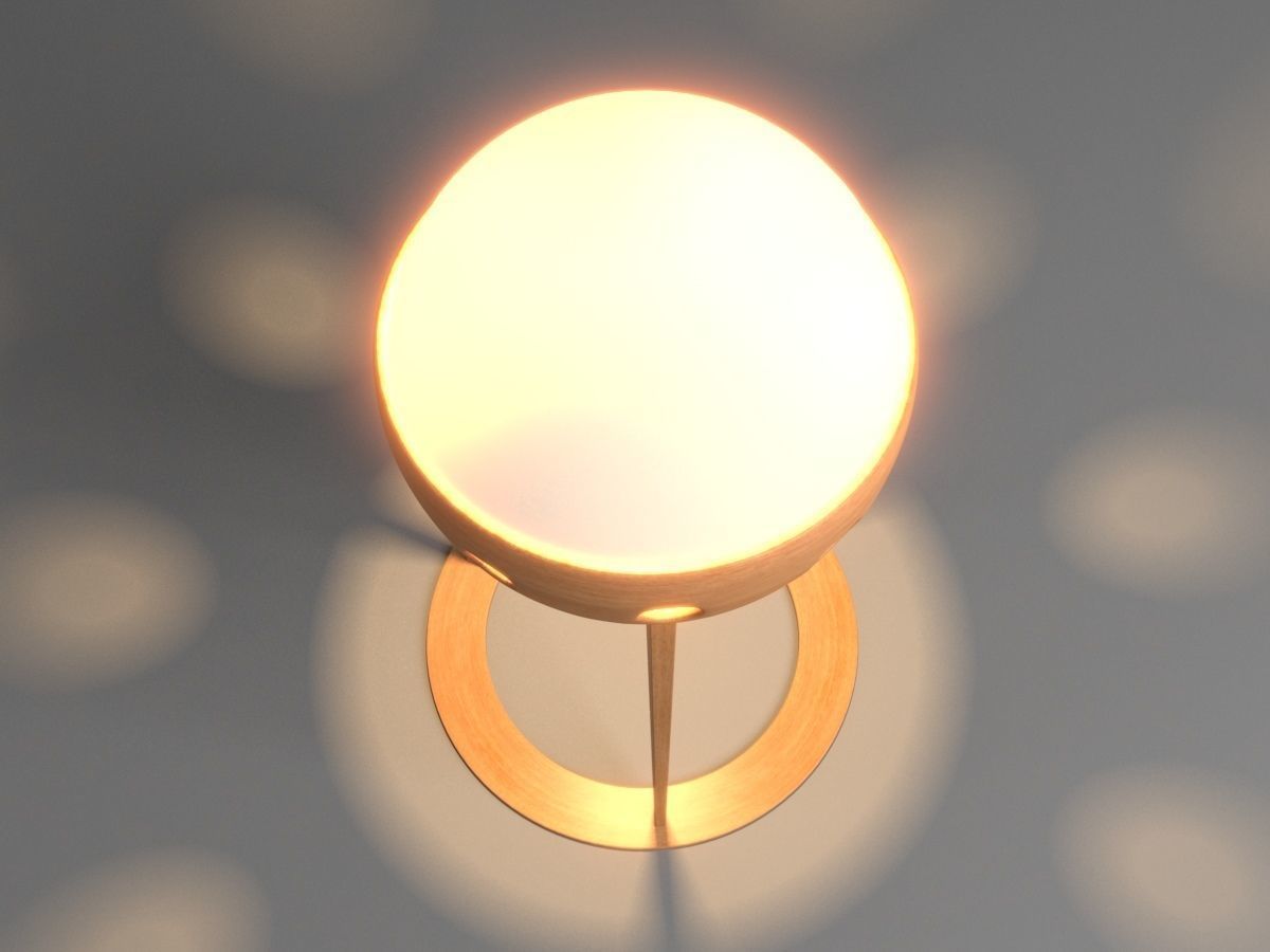 Wooden Garden Lamp Design With Light 3D model_4