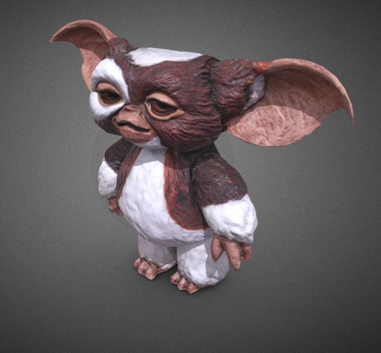 Guizmo Plastic Toy Gremlins Low-poly 3D model_3