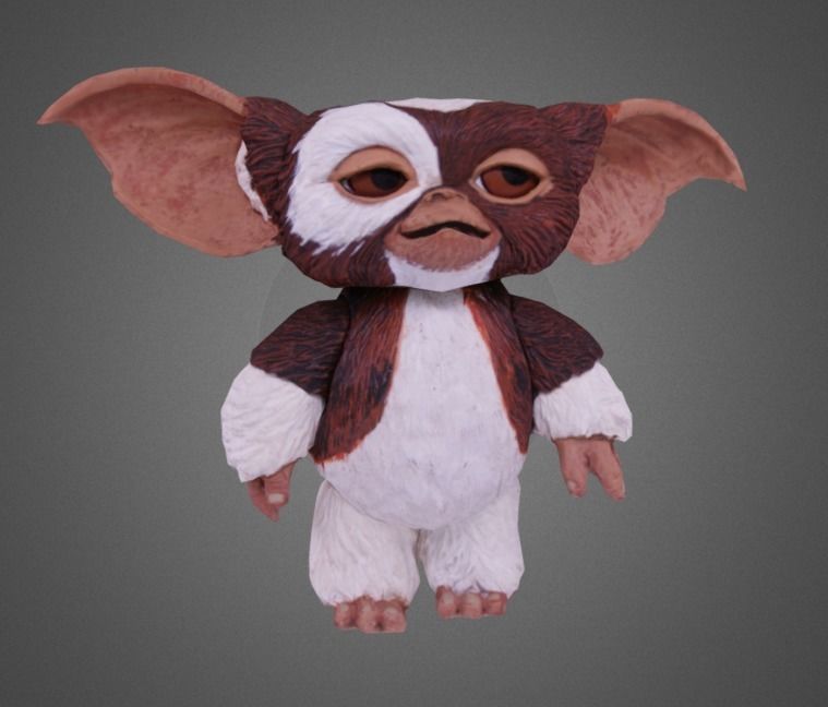 Guizmo Plastic Toy Gremlins Low-poly 3D model_5