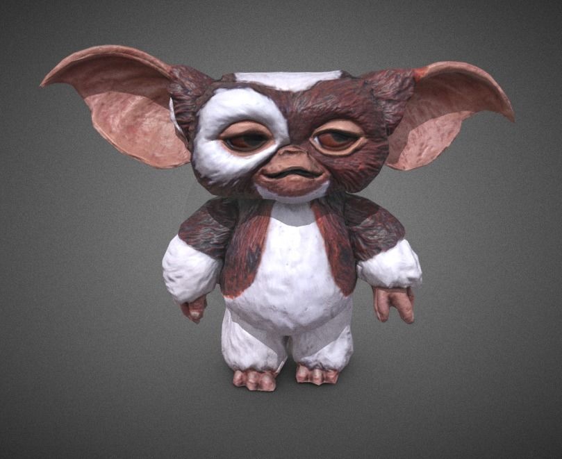 Guizmo Plastic Toy Gremlins Low-poly 3D model_1