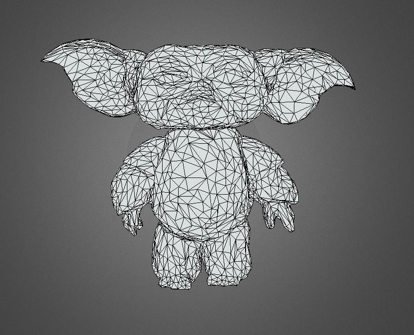 Guizmo Plastic Toy Gremlins Low-poly 3D model_4