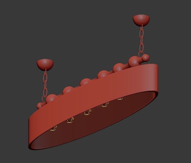 Currey Company Lighting Stillman Oval Chandelier 3D model_1